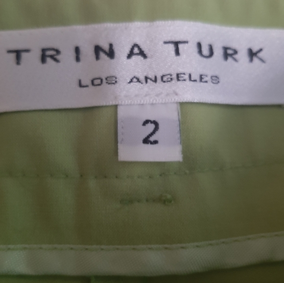 Trina Turk Lime Green Clam Diggers sz 2 - Picture 4 of 7